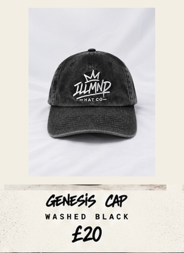 Genesis Cap Washed Black £20